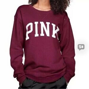 PINK Victoria's Secret Burgundy Sweatshirt Casual Streetwear Everyday Purple
